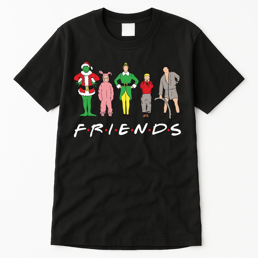 Friends Christmas Family Classic Movies Funny Tall T-Shirt