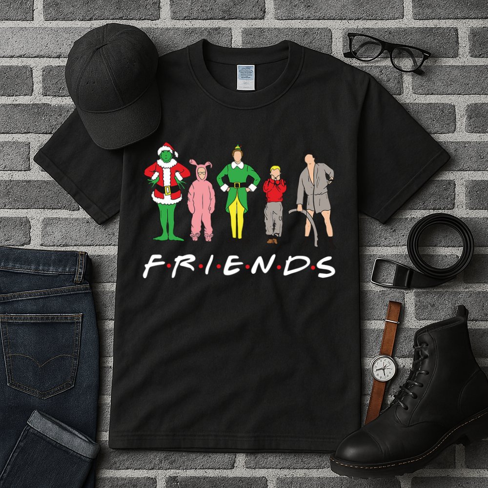 Friends Christmas Family Classic Movies Funny Tall T-Shirt