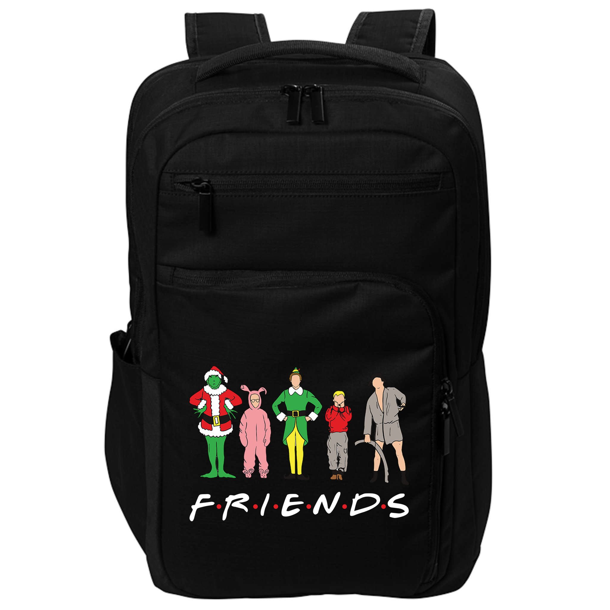 Friends Christmas Family Classic Movies Funny Impact Tech Backpack