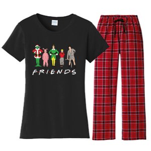 Friends Christmas Family Classic Movies Funny Women's Flannel Pajama Set