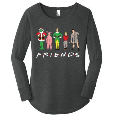 Friends Christmas Family Classic Movies Funny Women's Perfect Tri Tunic Long Sleeve Shirt