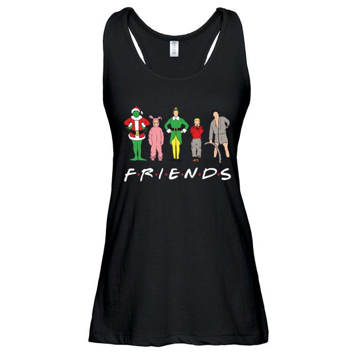 Friends Christmas Family Classic Movies Funny Ladies Essential Flowy Tank