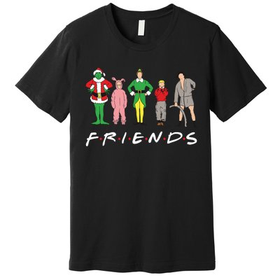 Friends Christmas Family Classic Movies Funny Premium T-Shirt