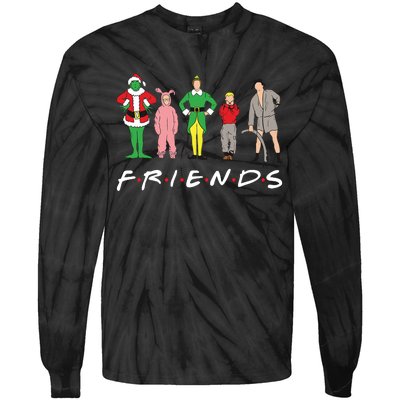 Friends Christmas Family Classic Movies Funny Tie-Dye Long Sleeve Shirt