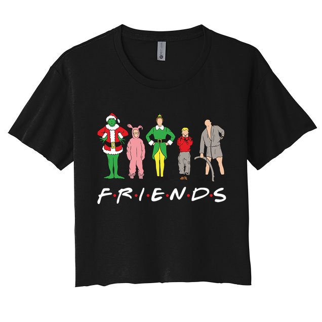 Friends Christmas Family Classic Movies Funny Crop Top