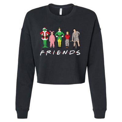 Friends Christmas Family Classic Movies Funny Cropped Pullover Crew