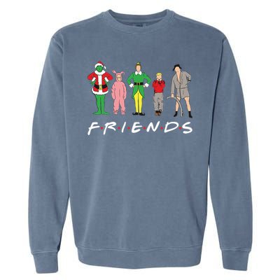 Friends Christmas Family Classic Movies Funny Garment-Dyed Sweatshirt