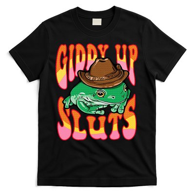 Funny Cowboy Frog Cottagecore Aesthetic Frog Lover T-Shirt