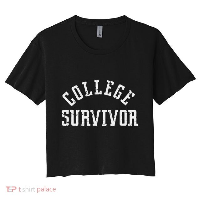 Funny College Freshman Graduate Crop Top