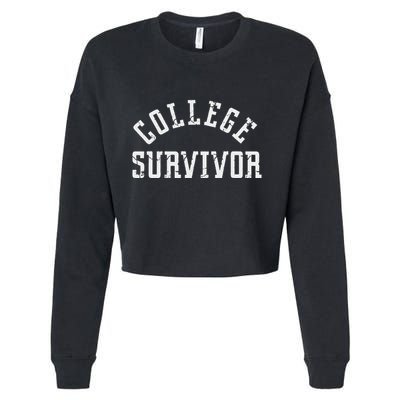 Funny College Freshman Graduate Cropped Pullover Crew