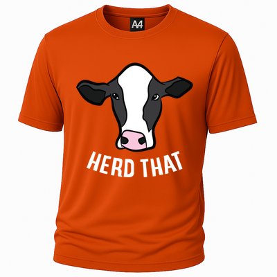 Funny Cow Farming Gift For Cow Farmer Herd That Gift Cooling Performance Crew T-Shirt