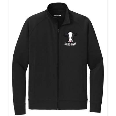 Funny Cow Farming Gift For Cow Farmer Herd That Gift Stretch Full-Zip Cadet Jacket