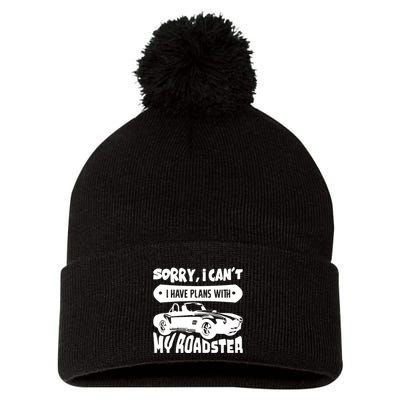 Funny Car Pom Pom 12in Knit Beanie