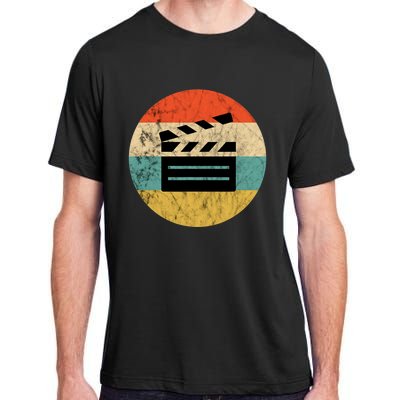 Filmmaker Clapboard Film Director Lover Retro Vintage Sunset Adult ChromaSoft Performance T-Shirt