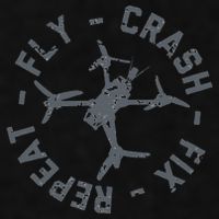 Fly Crash Fix Repeat Funny FPV Drone Pilot Racing Quad Ladies PosiCharge Tri-Blend Wicking Tank