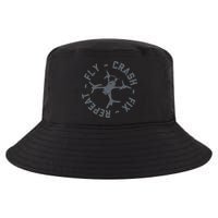 Fly Crash Fix Repeat Funny FPV Drone Pilot Racing Quad Cool Comfort Performance Bucket Hat