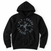 Fly Crash Fix Repeat Funny FPV Drone Pilot Racing Quad Hoodie
