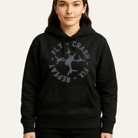 Fly Crash Fix Repeat Funny FPV Drone Pilot Racing Quad Hoodie