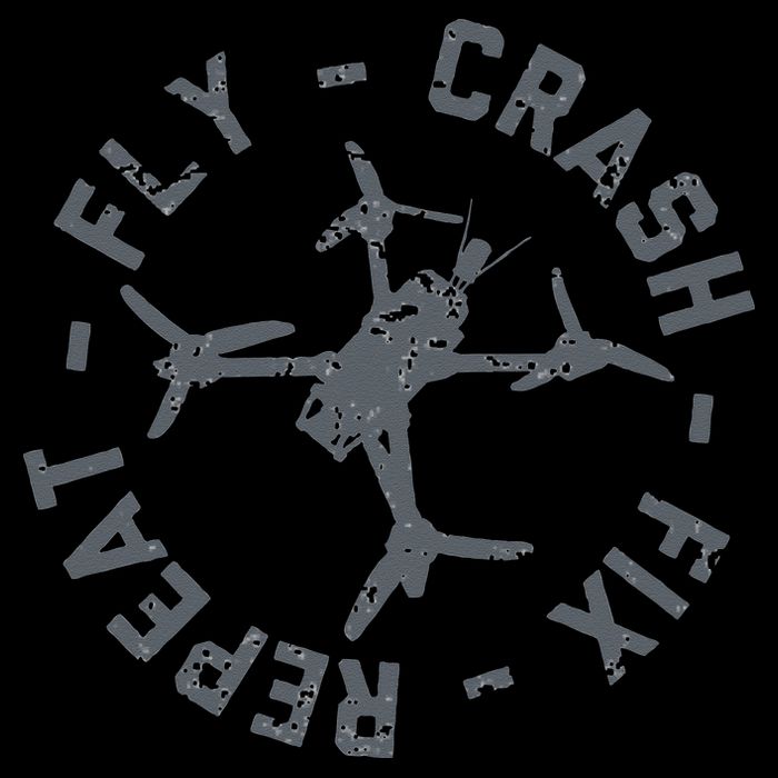 Fly Crash Fix Repeat Funny FPV Drone Pilot Racing Quad 7-Panel Snapback Hat