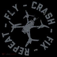 Fly Crash Fix Repeat Funny FPV Drone Pilot Racing Quad Sustainable Knit Beanie