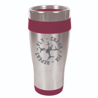 Fly Crash Fix Repeat Funny FPV Drone Pilot Racing Quad 16oz Travel Tumbler