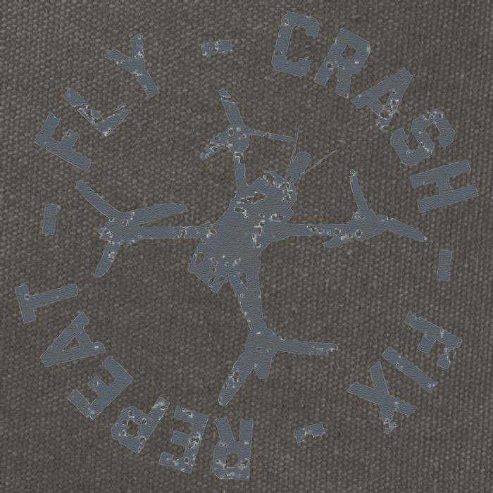Fly Crash Fix Repeat Funny FPV Drone Pilot Racing Quad Cotton Canvas Backpack