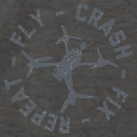 Fly Crash Fix Repeat Funny FPV Drone Pilot Racing Quad Vector Backpack