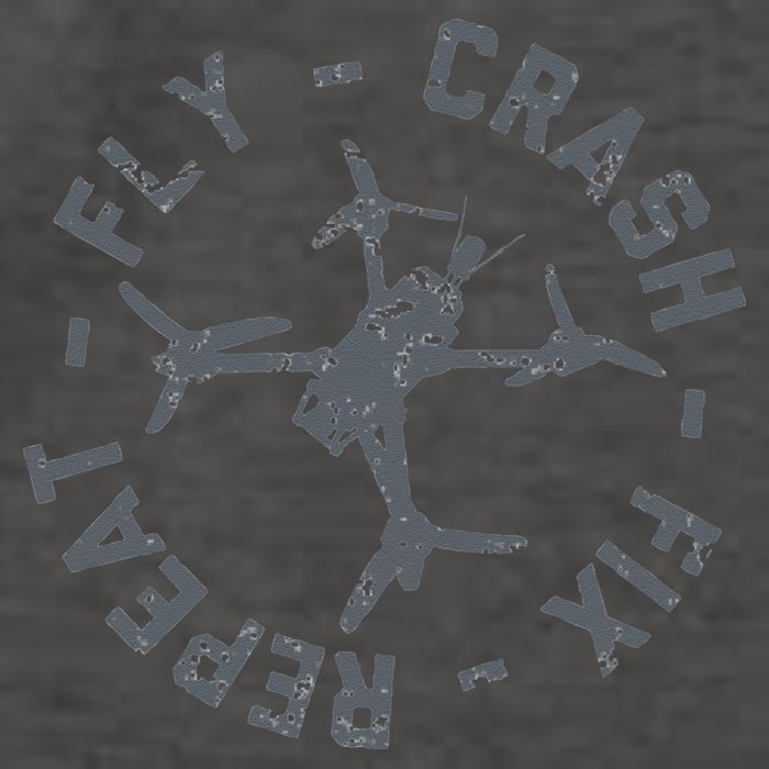 Fly Crash Fix Repeat Funny FPV Drone Pilot Racing Quad Vector Backpack