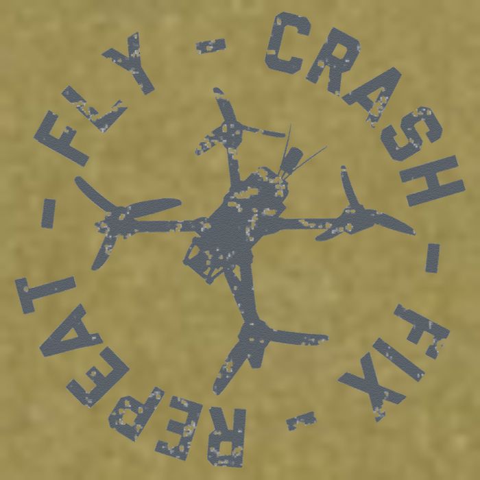 Fly Crash Fix Repeat Funny FPV Drone Pilot Racing Quad Garment-Dyed Women's Muscle Tee