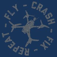 Fly Crash Fix Repeat Funny FPV Drone Pilot Racing Quad Infant Baby Jersey Bodysuit