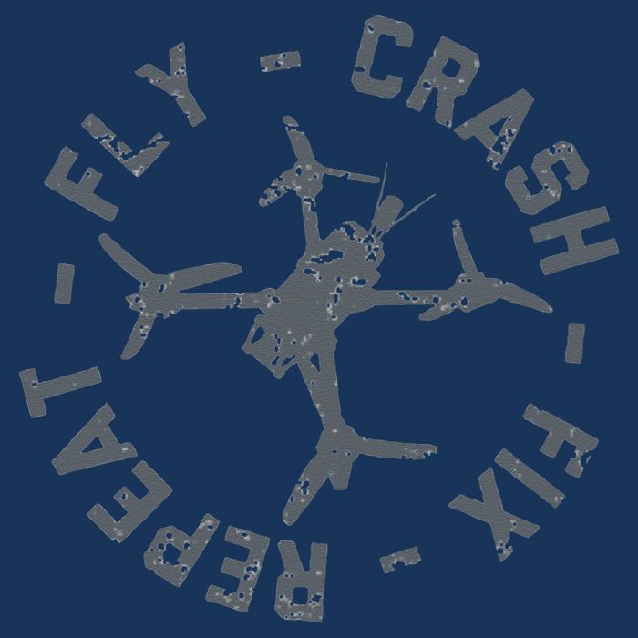 Fly Crash Fix Repeat Funny FPV Drone Pilot Racing Quad Infant Baby Jersey Bodysuit