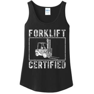 Forklift Certified funny contruction Ladies Essential Tank