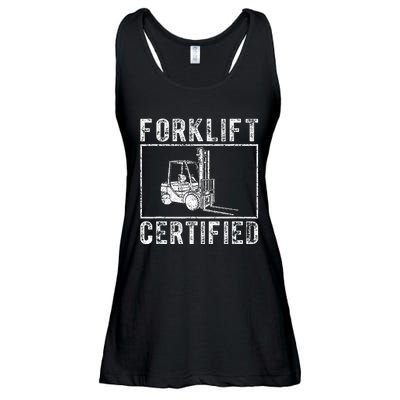 Forklift Certified funny contruction Ladies Essential Flowy Tank