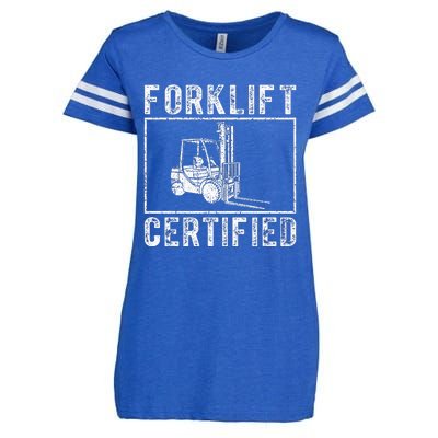 Forklift Certified funny contruction Enza Ladies Jersey Football T-Shirt