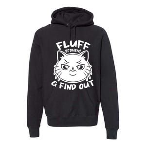 Funny Cat Fluff Around And Find Out Women Men Premium Hoodie