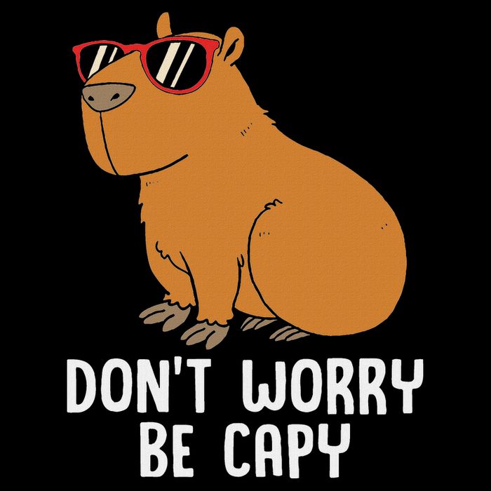 Funny Capybara For Dont Be Worry Be Capy Drawstring Bag
