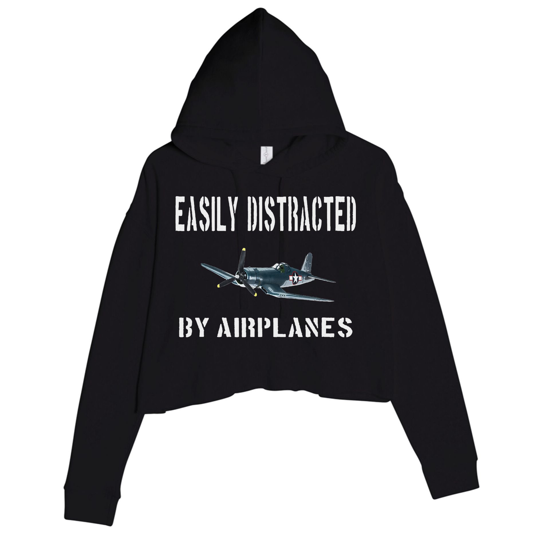 F4u Corsair Crop Fleece Hoodie