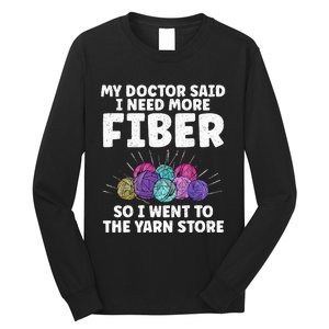 Funny Crocheting For Women Mom Knitting Yarn Crochet Lovers Long Sleeve Shirt