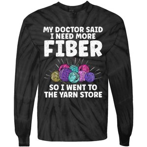 Funny Crocheting For Women Mom Knitting Yarn Crochet Lovers Tie-Dye Long Sleeve Shirt