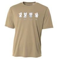 Funny Cute French Un Deux Trois Cat Kitten Lover Cooling Performance Crew T-Shirt