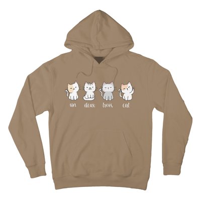 Funny Cute French Un Deux Trois Cat Kitten Lover Hoodie