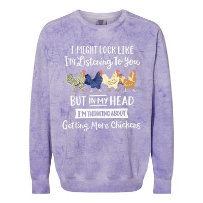 Funny Chicken Farmer Design  Getting A Lot Chickens Colorblast Crewneck Sweatshirt