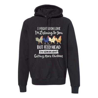 Funny Chicken Farmer Design  Getting A Lot Chickens Premium Hoodie