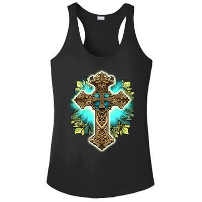 Filigree Cross Ladies PosiCharge Competitor Racerback Tank