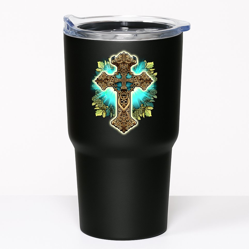 Filigree Cross Tumbler