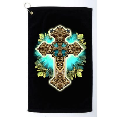 Filigree Cross Golf Towel