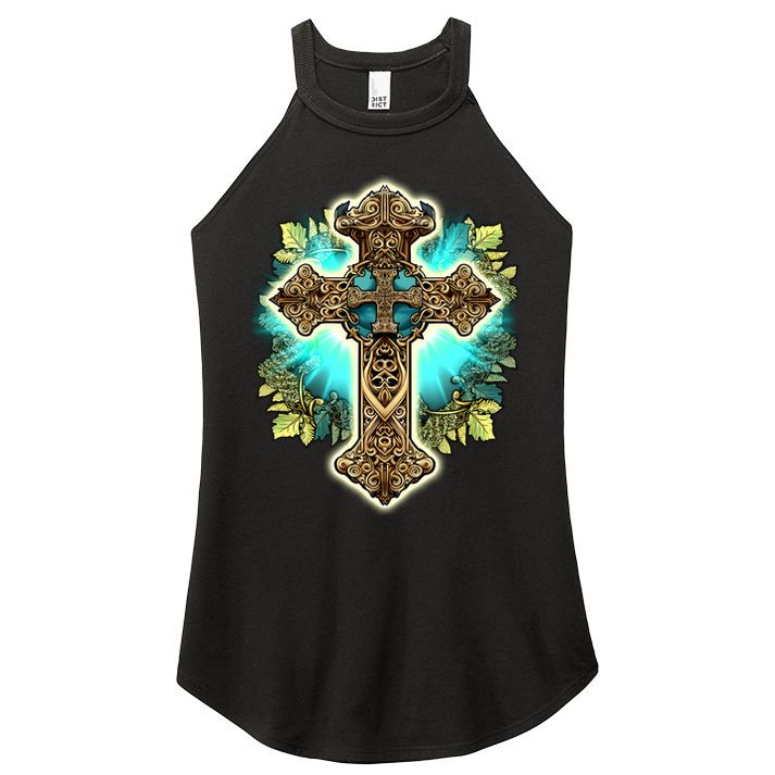 Filigree Cross Women's Perfect Tri Rocker Tank