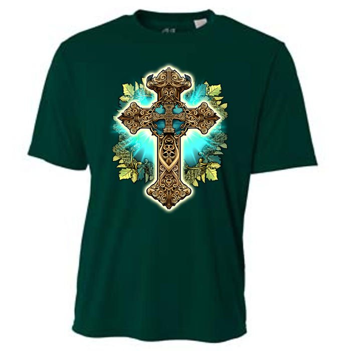 Filigree Cross Cooling Performance Crew T-Shirt