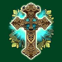 Filigree Cross Button