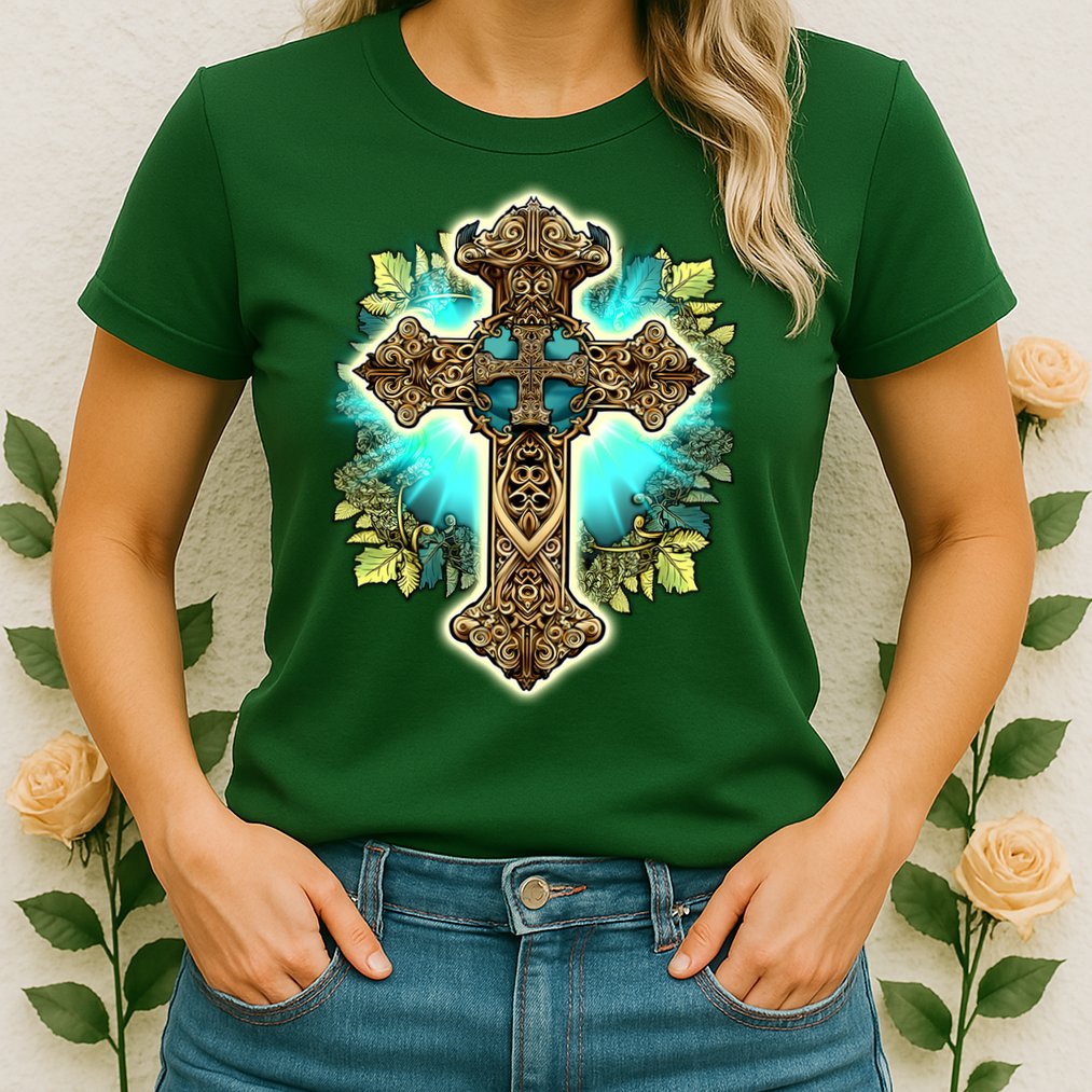Filigree Cross Womens T-Shirt